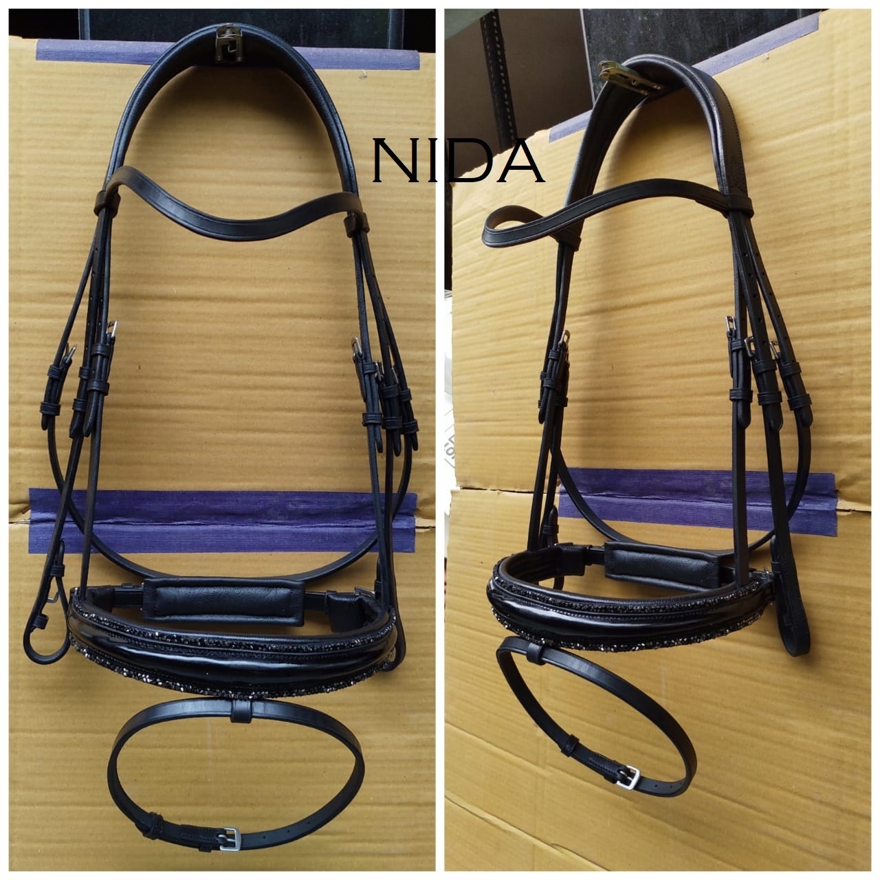 Premium Quality Vegetable Drum Dyed Leather Horse Anatomic Snaffle Rolled Bridle With Soft Leather Padding / horse equipment