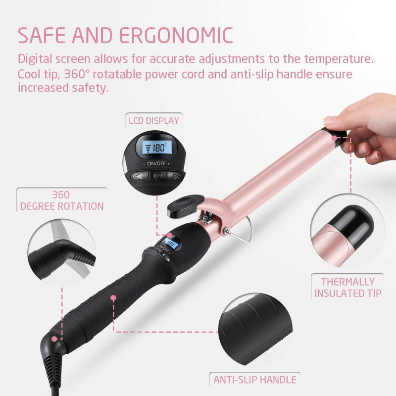 professional hair curlers ceramic curling wand the wave crimping iron curl band mac road machine set waves device for rollers er