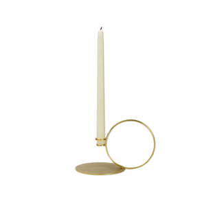 Handmade Brass Gold Finish Single Candle Holder for Hotels Homes Latest Minimal Design 2020 2021 Made In India Luxury Style