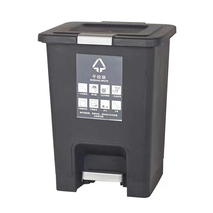 High quality 240L 120L 100L liter outdoor recycle pedal mobile wheelie plastic dustbins garbage waste bins