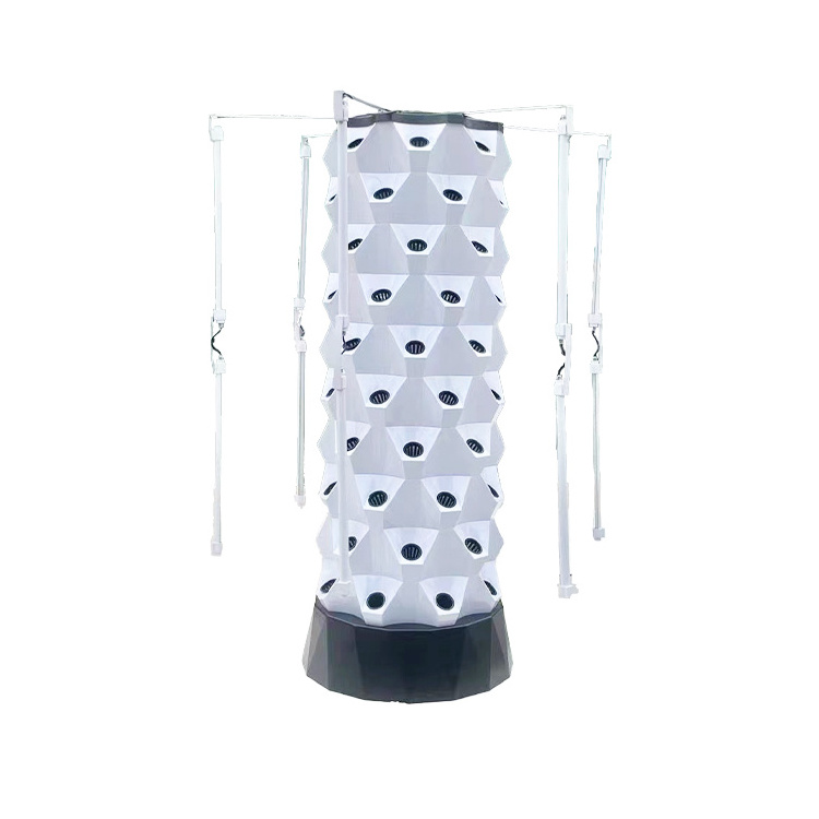 Food Grade ABS Hydroponic Tower Vertical Growing Pineapple Tower Aeroponic Planting System