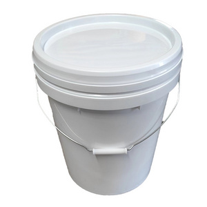 Wholesale Custom Printing Logo HDPE PP 5 Gallon Plastic Pails 20l Paint plastic Bucket with metal handles