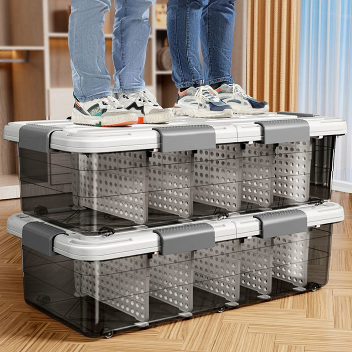 Plastic Storage Bin Clothing and toys/ Shoe Storage Organizer For Under The Bed