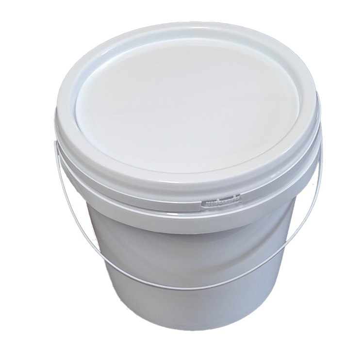 Wholesale Custom Printing Logo HDPE PP 5 Gallon Plastic Pails 20l Paint plastic Bucket with metal handles