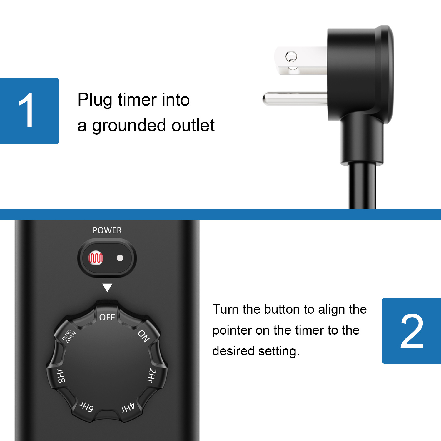 ETL/FCC Countdown Smart Timers Weatherproof and safety Knob Electronic Outdoor for Lighting Mechanical Smart Switch Timer Plugin