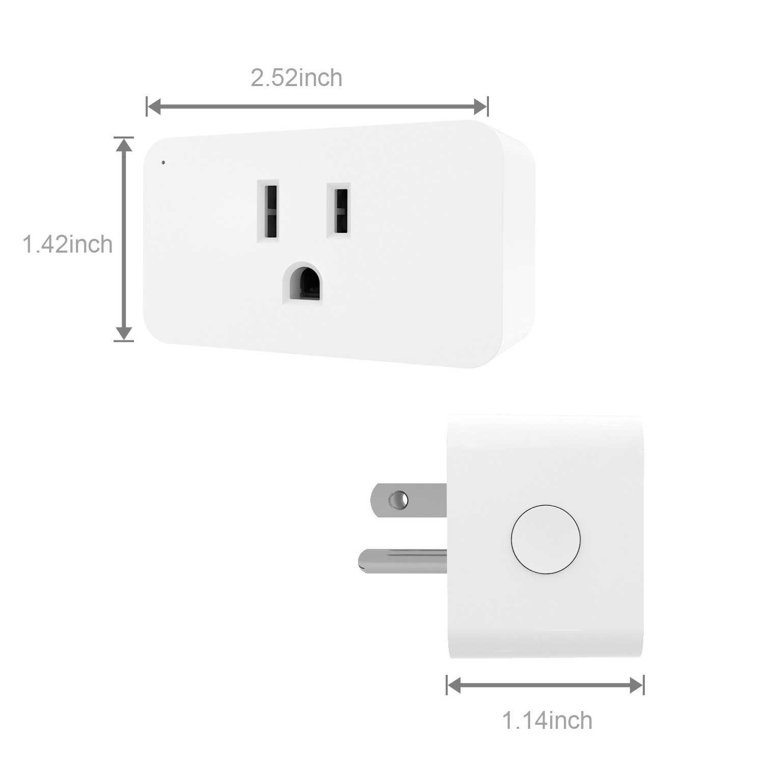 Z-wave Smart Plug Extension Outlet Adapter USA Standard Multiple Dimmer Plug for led lights