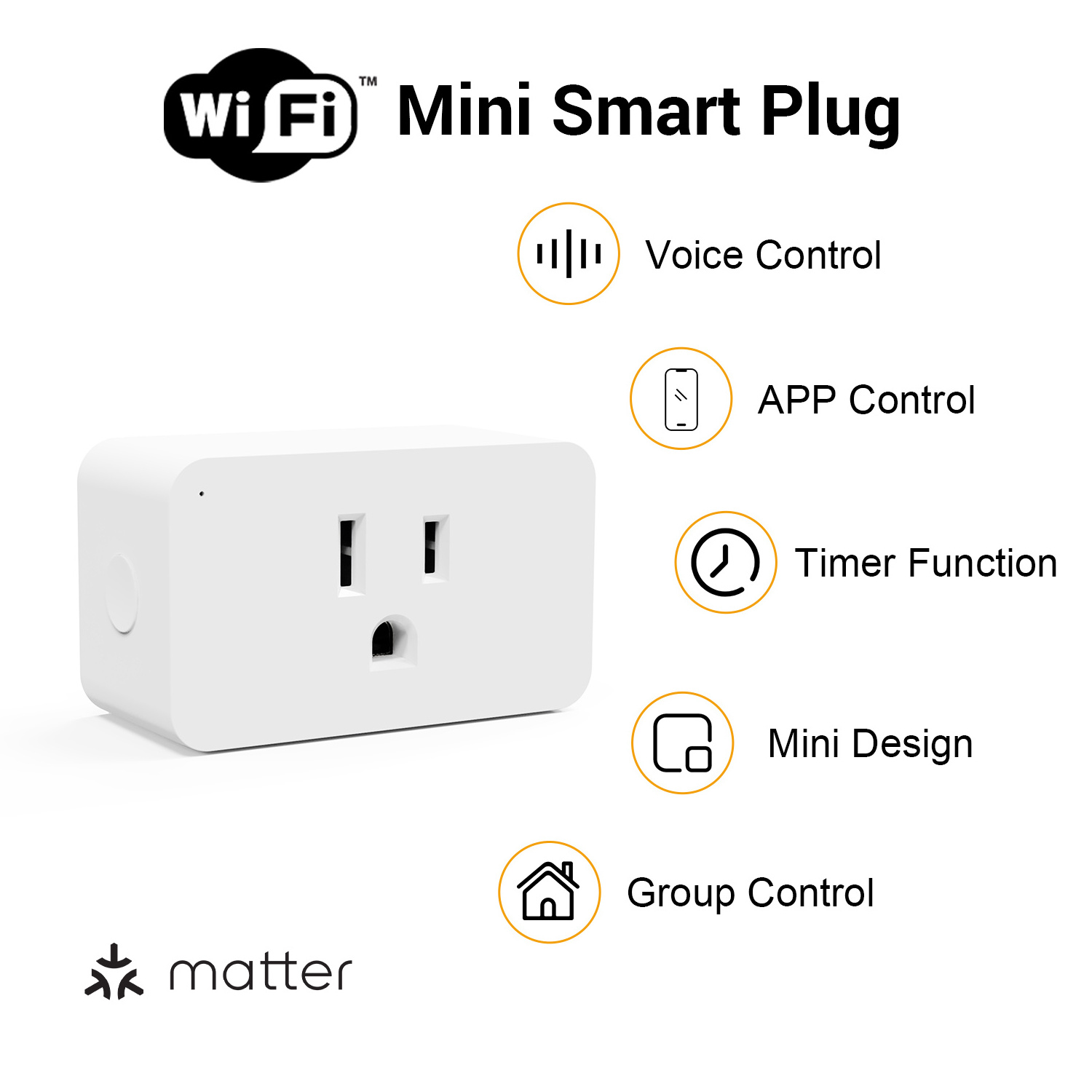 US Indoor Plugin ON OFF Wifi Smart Plug Smart Life App Smart Outlet Smart Socket Voice Control Plugs Alexa Google home WIFI Plug