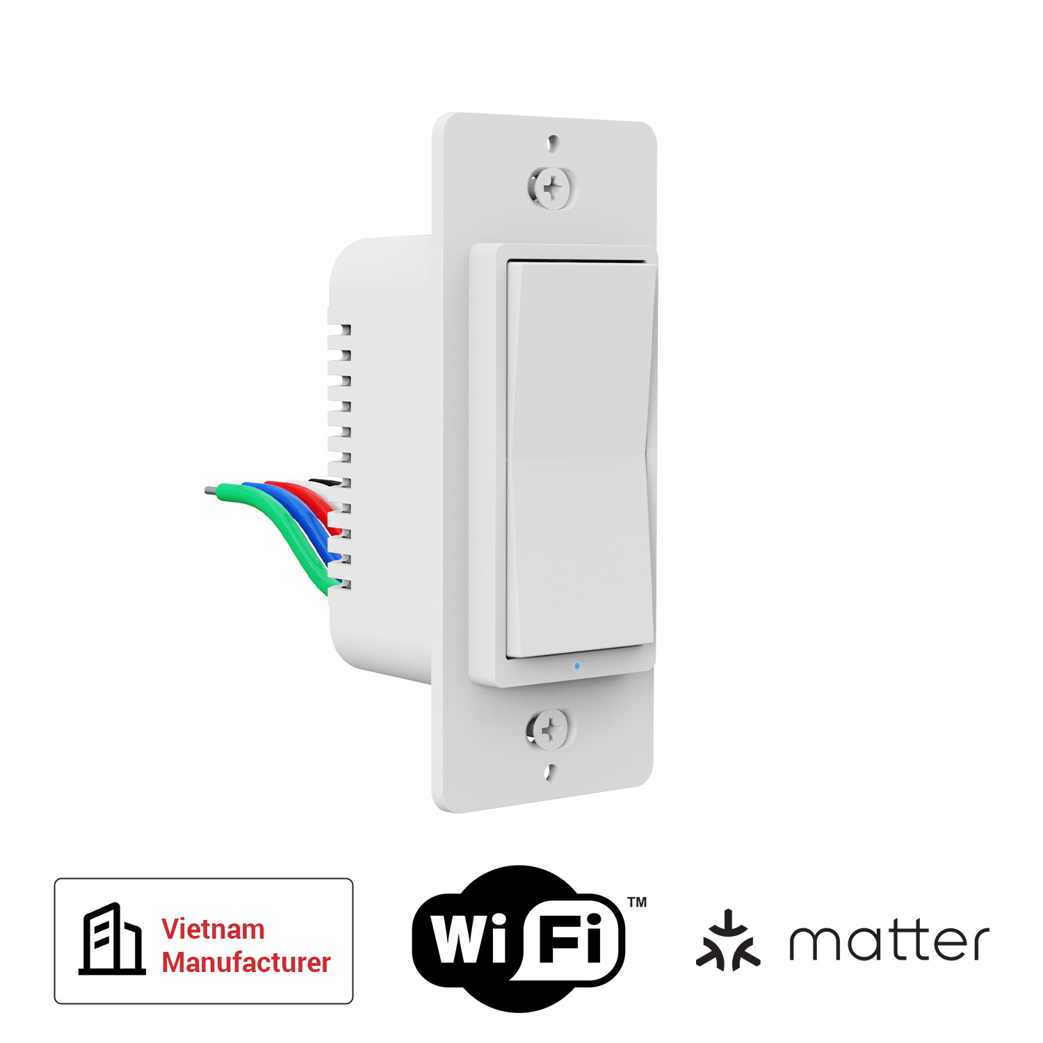 Vietnam Factory ETL FCC US Matter Smart Switch Wireless Control Alexa Google  Apple Home Matter Smart Home WIFI Wall Switch