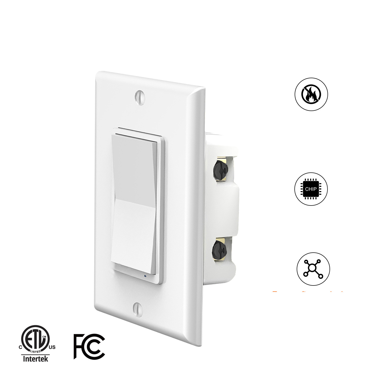 ETL Certified  Wireless Easy Installation Wifi Intelligent Adjust Light Brightness Smart Life App Control Smart Dimmer Switch