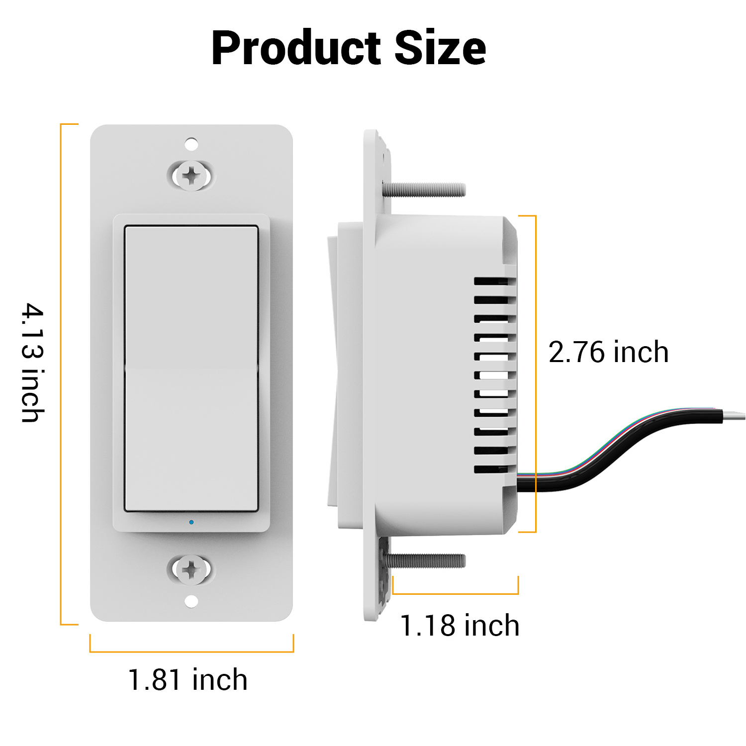 WiFi Smart Home Matter Smart Switch Apple Siri Wireless Switch Controller With Light Switch Cover Plate