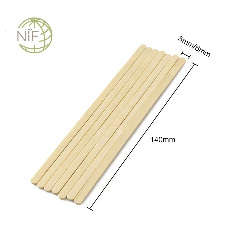 NIF Natural high quality disposable bamboo coffee sticks Honey stir sticks flavored bamboo