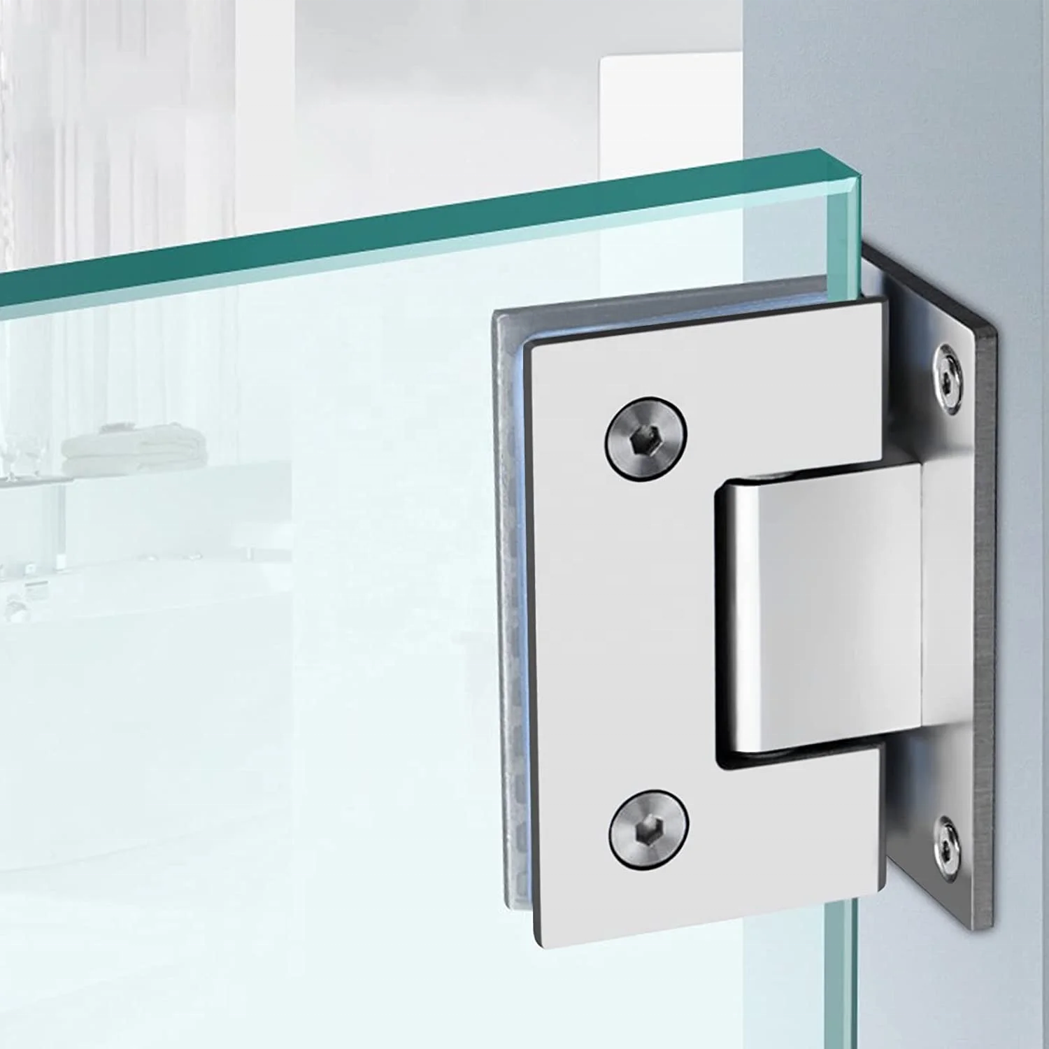 Factory Price Glass Hardware Shower Fitting 90 Degree Stainless Steel frameless glass door pivot screen shower hinge