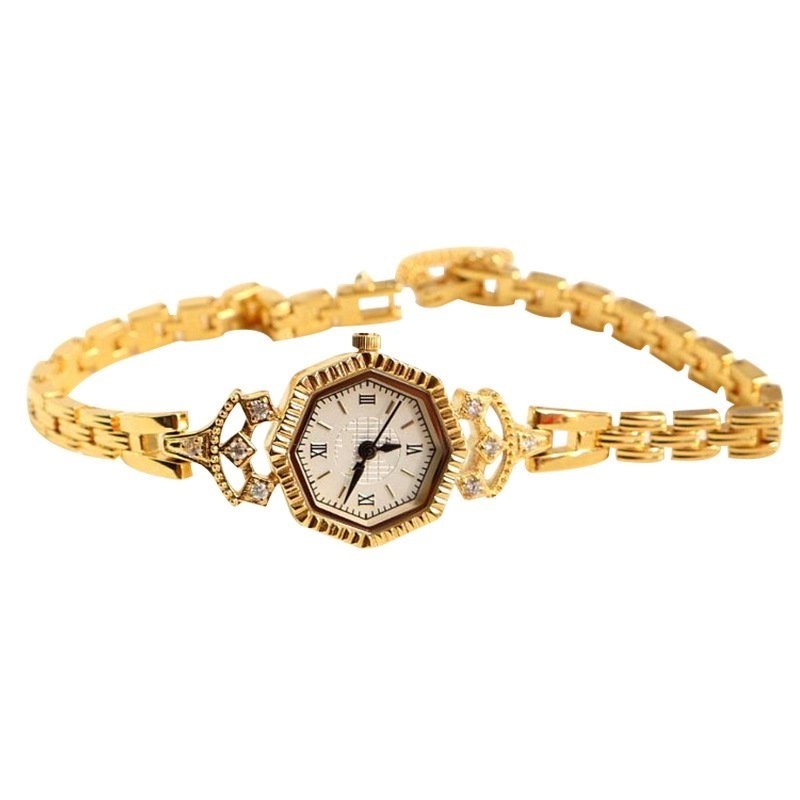 Fashionable quartz watch with octagonal diamond inlay casual and personalized chain watch women's quartz watch