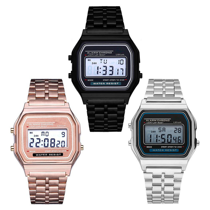 Waterproof Men's Electronic ALLOY Digital Display Watch With Magnetic Strap for Men