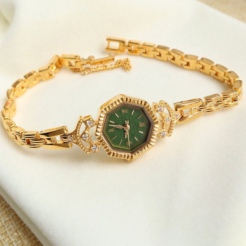 Fashionable quartz watch with octagonal diamond inlay casual and personalized chain watch women's quartz watch