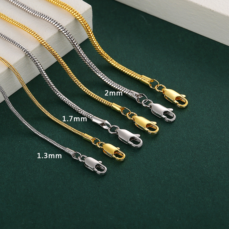 Custom Design Jewelry  Chains Stainless Steel Jewelry Gold Plated Cuban  Snake Chain  Blade  Twisted Rope Chain  For Men Women