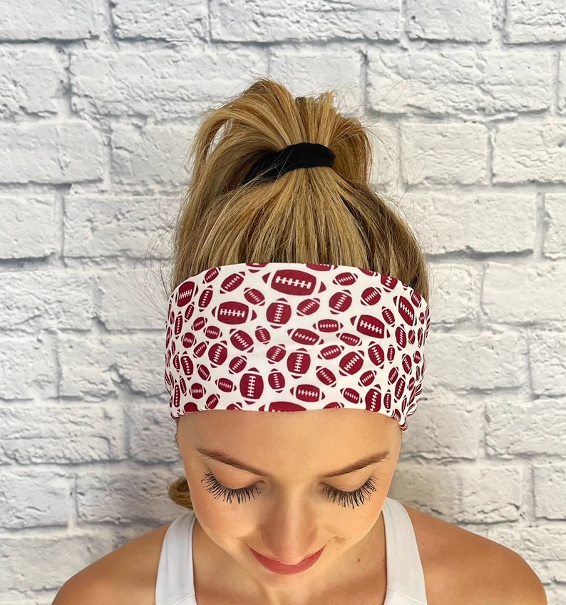 Sports Softball Volleyball Basketball Soccer Twist Turban Toddler Adult Headwrap Yoga Knotted Topknot Bulk Headband Team Gift