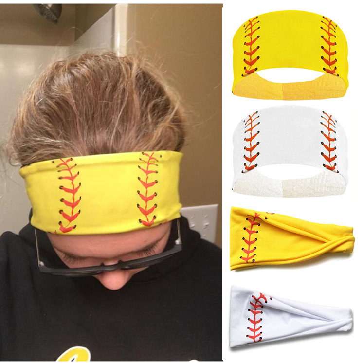 Sports Softball Volleyball Basketball Soccer Twist Turban Toddler Adult Headwrap Yoga Knotted Topknot Bulk Headband Team Gift