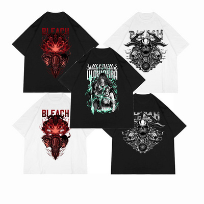 Street Styles Bleach Cartoon Pattern Anime T shirt Casual Plus Size T-shirt Women's Graphic Digital Printing T Shirt For Men