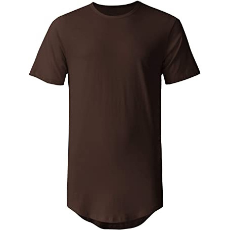 100% Cotton Curve Hem Droptail Tee Premium Longline T-Shirt For Men Cheap Price Custom Logo Long T Shirt