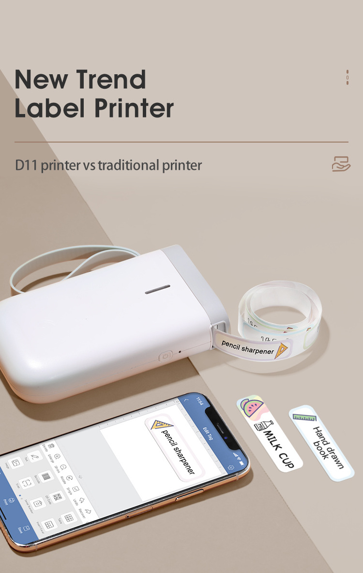 barcode QR code stickers printing machine china cheap smart printer ...