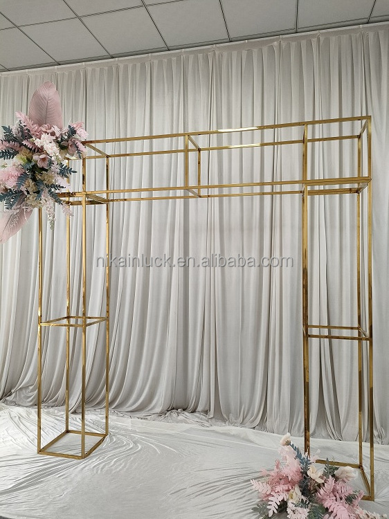 Wedding Arch Metal Backdrop Stand For  welcome Sign Balloon Flower Stand for Wedding Garden Decoration Arbo