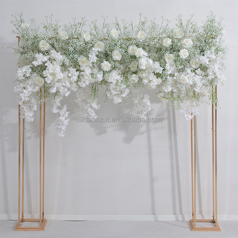 Black Gold  Pampas Wedding Decorations Centerpieces For Reception Wedding Wall Wedding Decoration Artificial Flower Runner