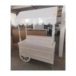 Event Dessert Cart Candy Table Supplies Candy Cart With Wheels for Birthday Party