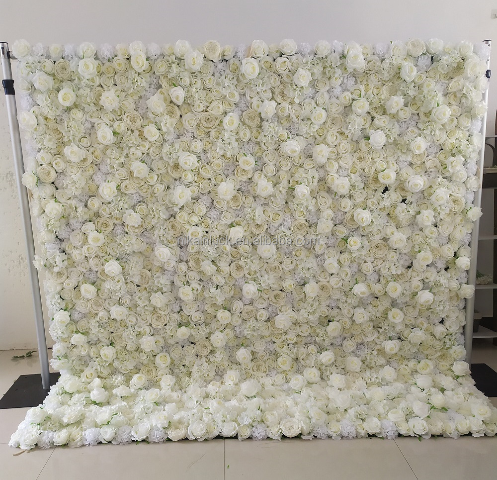 Handmade Flower Wall Panels Flower Decoration Stand Artificial Flower Panels for Party Wedding Backdrop