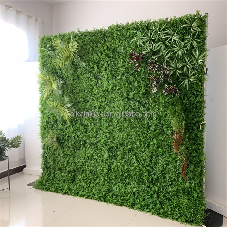 2023 New Style Artificial Grass Wall Panels 8*8ft Flower Wall Backdrop For Wedding Party