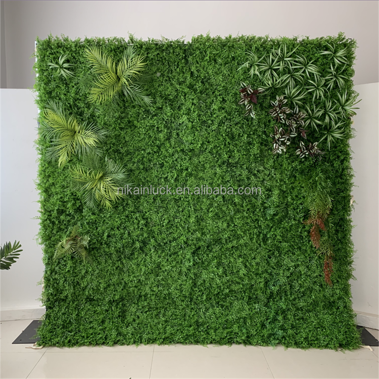 2023 New Style Artificial Grass Wall Panels 8*8ft Flower Wall Backdrop For Wedding Party