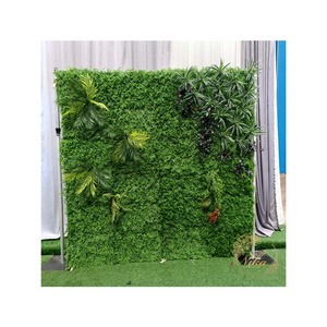 2023 New Style Artificial Grass Wall Panels 8*8ft Flower Wall Backdrop For Wedding Party