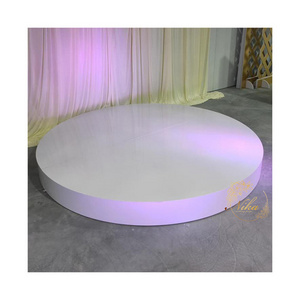 Events Supplies Party Decoration Glossy White Wedding Stage Round Acrylic Platform Stage