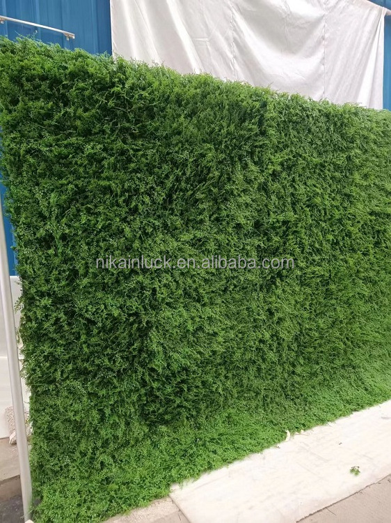 Artificial Green Grass Wall Silk Flower Panels Flower Wall Backdrop For Party Event