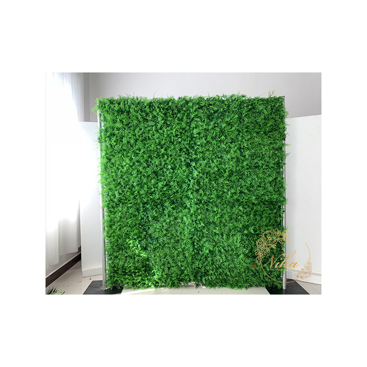 Artificial Green Grass Wall Silk Flower Panels Flower Wall Backdrop For Party Event