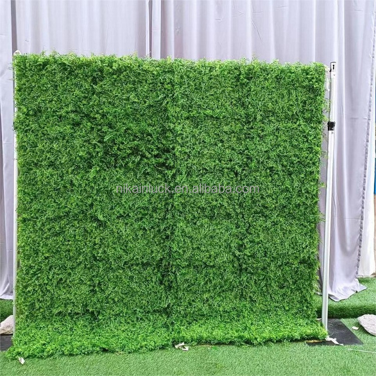 Artificial Green Grass Wall Silk Flower Panels Flower Wall Backdrop For Party Event