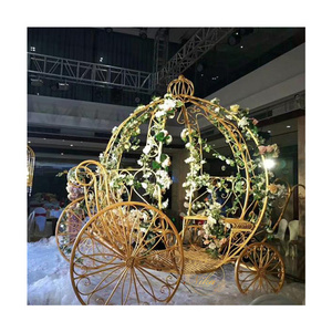 Wedding Supply Cinderella Pumpkin Carriage Bride Wedding Cart Candy Cart Stands for Decoration