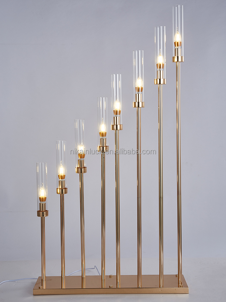 Candelabra Led Light Bulbs Candle Holders Decorative Centerpieces for Wedding Table Candelabra