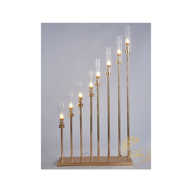 Candelabra Led Light Bulbs Candle Holders Decorative Centerpieces for Wedding Table Candelabra