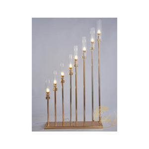 Candelabra Led Light Bulbs Candle Holders Decorative Centerpieces for Wedding Table Candelabra