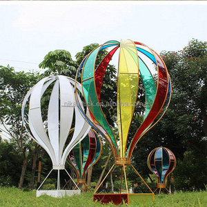 Giant Removable Metal Iron Color Hot Air Balloon Decoration Stage Backdrop Props for Event Party Wedding