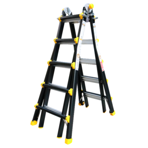 Multipurpose aluminum ladder adjustable height Telescopic ladder 4*5 steps with sturdy hinge for construction use