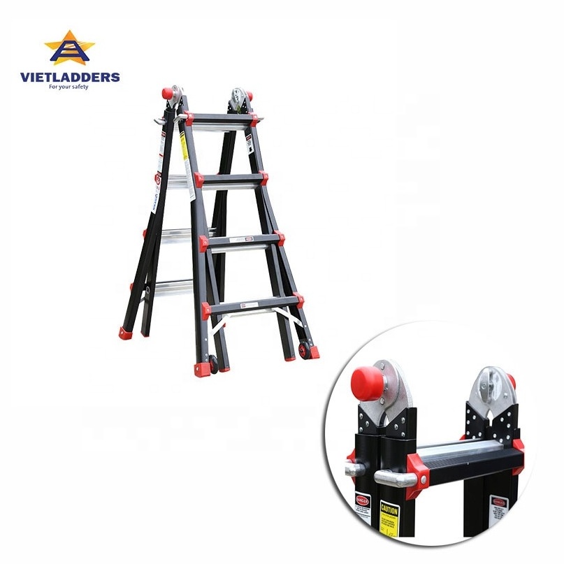 Industrial Design Multi-Purpose Aluminium Ladder 4*3 Steps Portable Foldable for Building Application Manufactured in Viet Nam