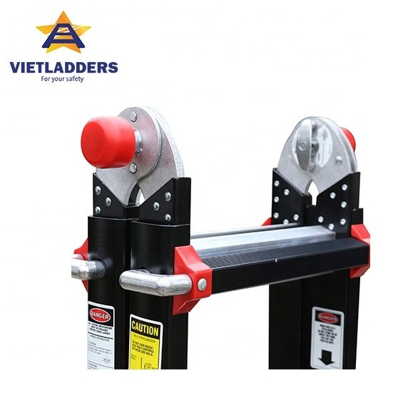 NVLB-46 Vietladders Lightweight aluminium folding ladder multi position ladders with firm ladder hinge