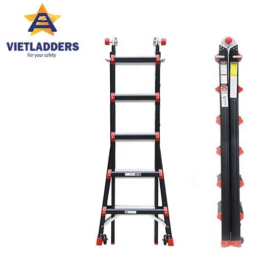 EN131 Multi-purpose ladders with aluminum folding ladders NVLB-45 compact for construction