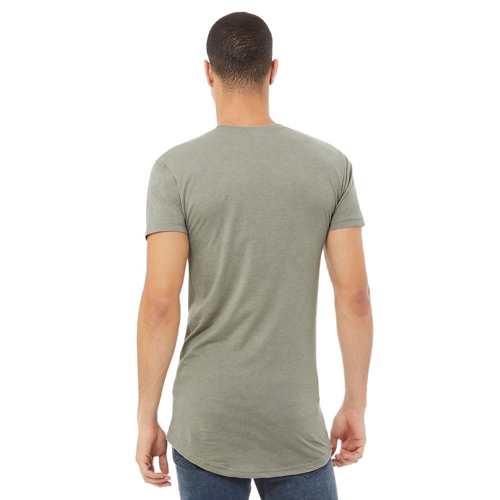 High quality Summer Urban Blank Tee custom t shirt triblend  Bella + Canvas Long Body Tee  Shirt