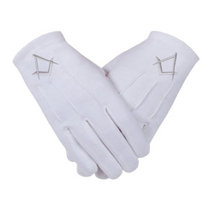 Freemasons White Real Kid Leather Gloves White leather masonic dress gloves with custom embroidery Masonic gloves all atam