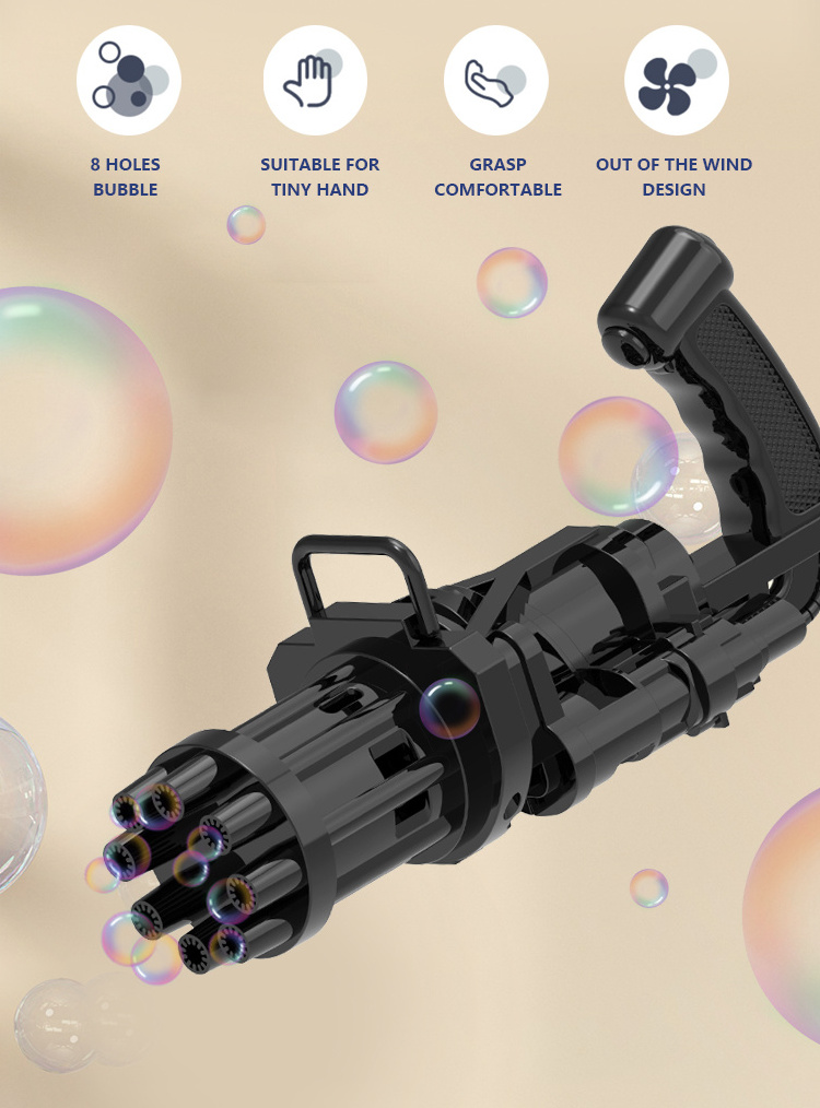 KB new Arrival bubble gun toy Children Summer Outdoor play electric GATLING bubble gun