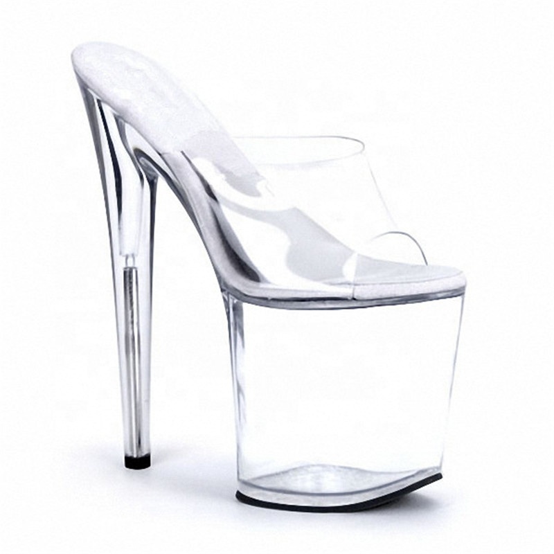 20 cm crystal slipper with super high heel and fine heel sole