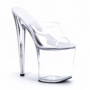 20 cm crystal slipper with super high heel and fine heel sole